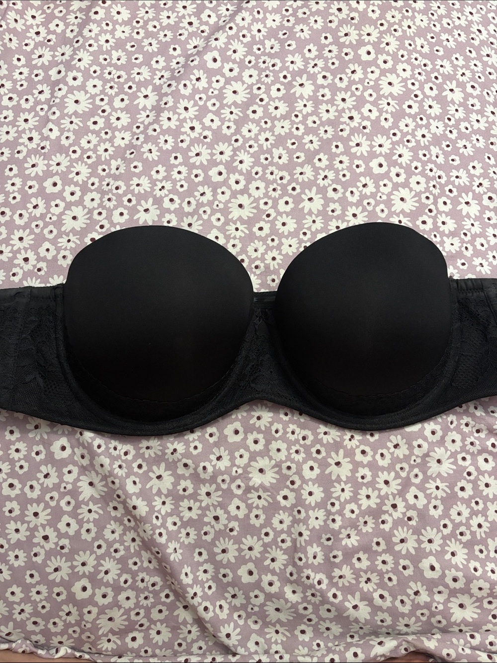 torrid Black Strapless Padded Bandeau Bra